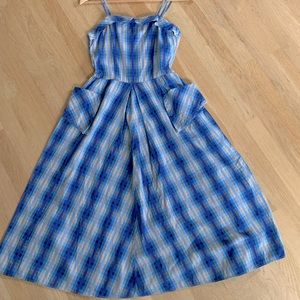 Vintage Handmade Plaid Sundress 60s
